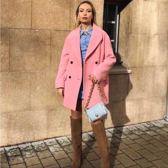 OVERSIZED DOUBLE-BREASTED COAT - Picture 5 of 16